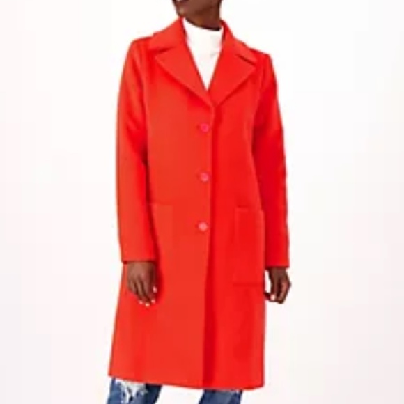 Candace Cameron Bure Regular Button-Front Tailored Coat. Size S - Picture 1 of 12